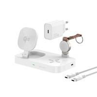 4smarts Qi2 Ladestation Trident + Charger Apple Watch white