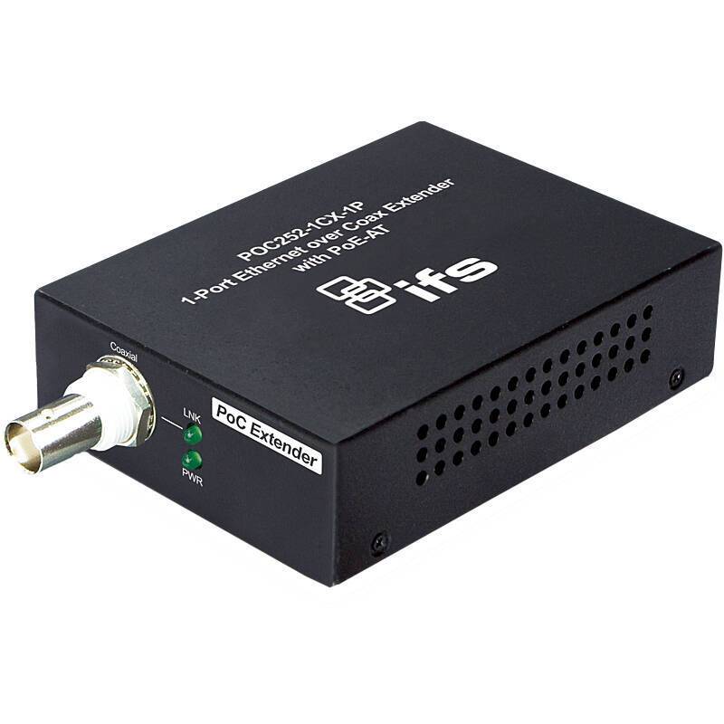 IFS POC252-1CX-1P Medien-Konverter, 1-Port, Zubehörartikel, Medienkonverter | Anwendung: Videoüberwachung | Farbe: Schw