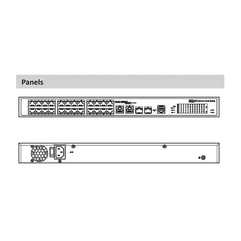 Dahua LR2226-24ET-360-V2 Switch 26-Port, ePoE, SFP, Switch, Zubehörartikel | Anwendung: Videoüberwachung | Farbe: Schwa