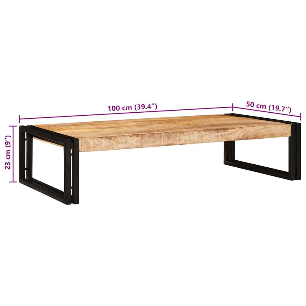 vidaXL Badregal Braun 100 x 50 x 23 cm Massives rohes Mangoholz