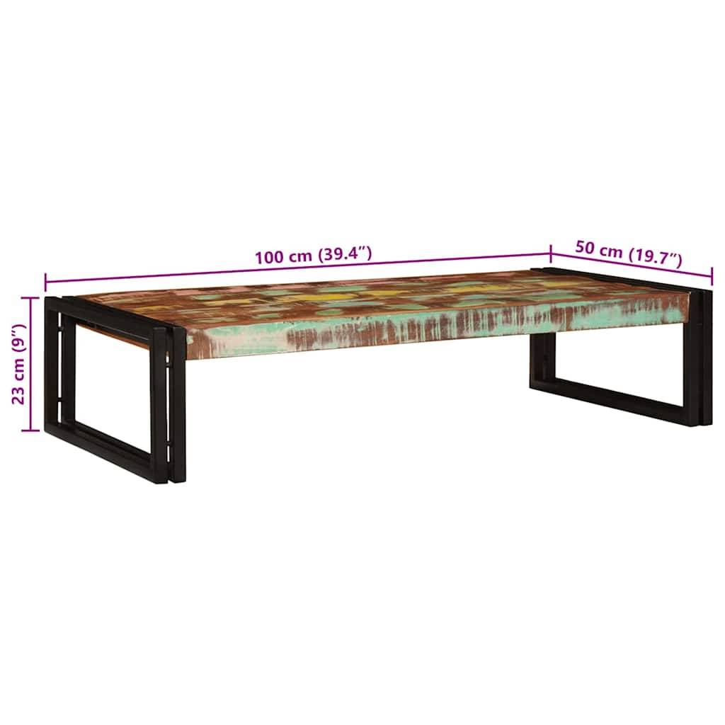 vidaXL Badregal mit Regal Mehrfarbig 100 x 50 x 23 cm Massives Altholz