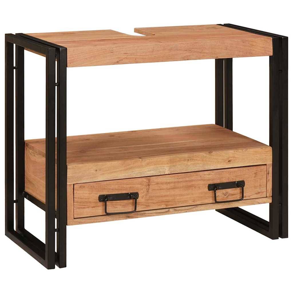 vidaXL Waschtischunterschrank Braun 71 x 33 x 58 cm Massivholz Akazie