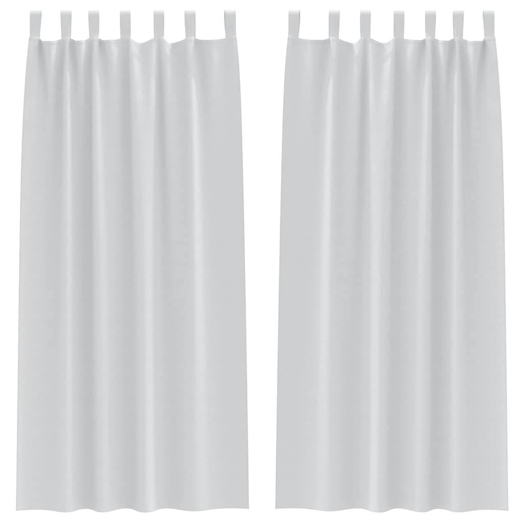 vidaXL Verdunkelungs-Vorhänge mit Ringen 2 pcs Helles Grau