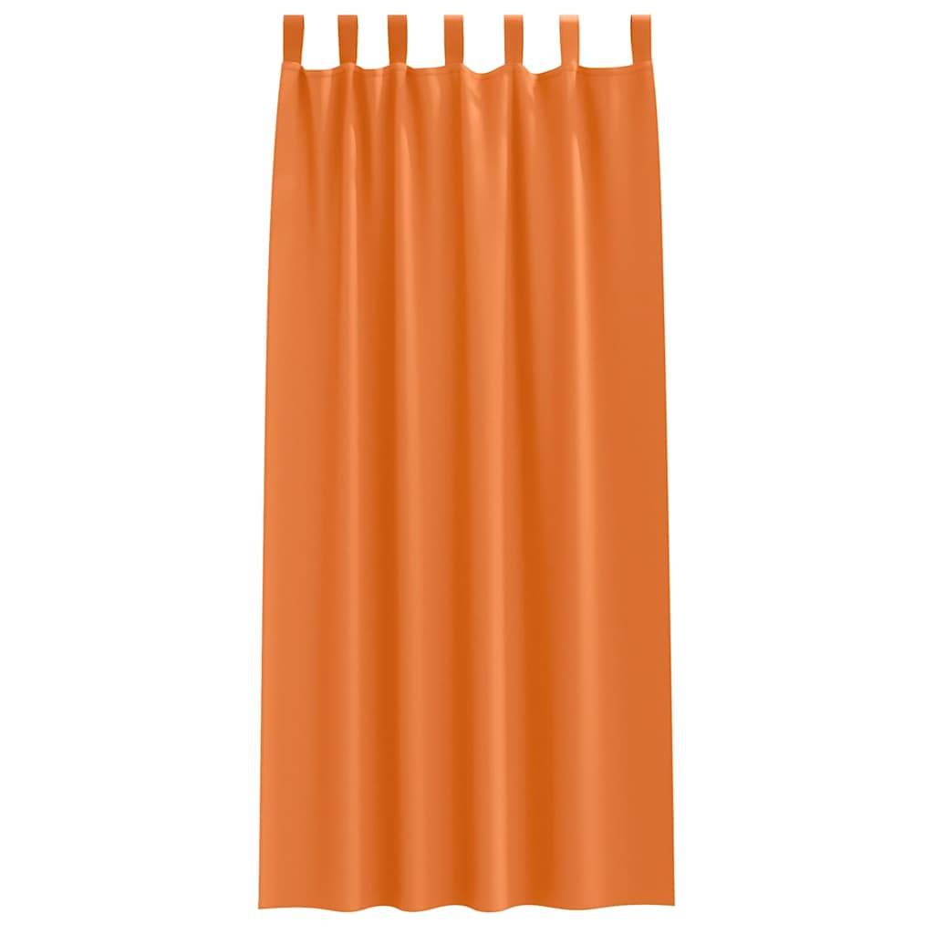 vidaXL Verdunkelungs-Vorhänge mit Ringen 2 pcs Helles Orange