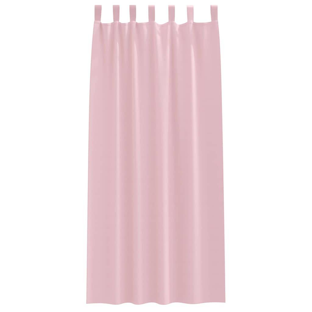 vidaXL Verdunkelungs-Vorhänge mit Ringen 2 pcs Babyrosa 245 x 140 cm