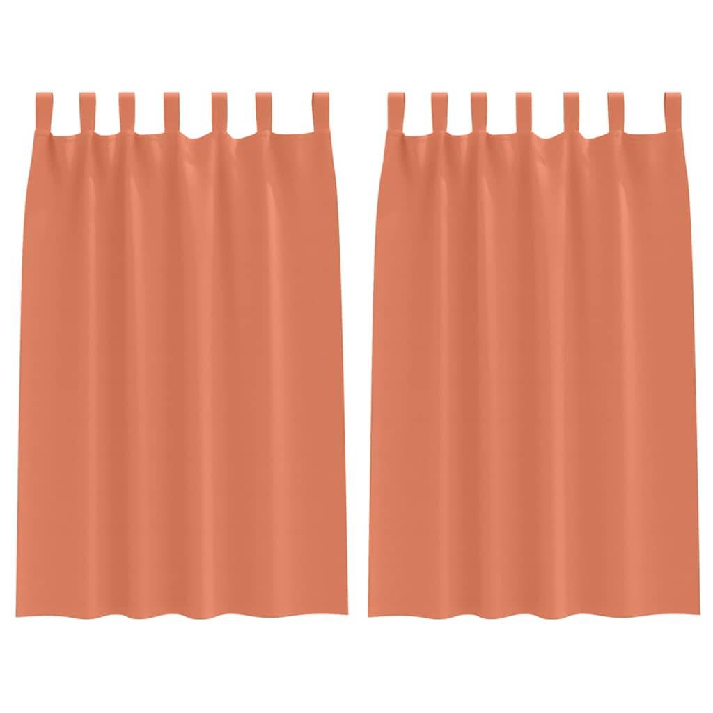 vidaXL Verdunkelungs-Vorhänge mit Ringen 2 pcs Terrakotta 175 x 140 cm