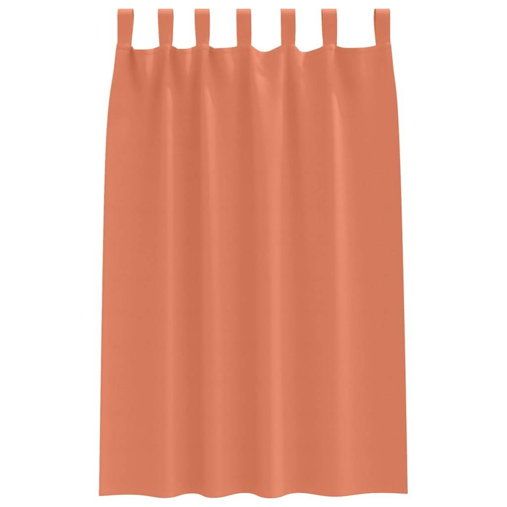 vidaXL Verdunkelungs-Vorhänge mit Ringen 2 pcs Terrakotta 175 x 140 cm