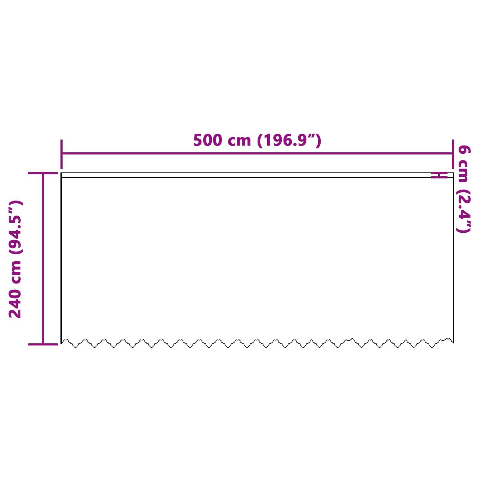 vidaXL Spitzenvorhang mit Vorhängen Floral Weiß 240 x 500 cm Polyester