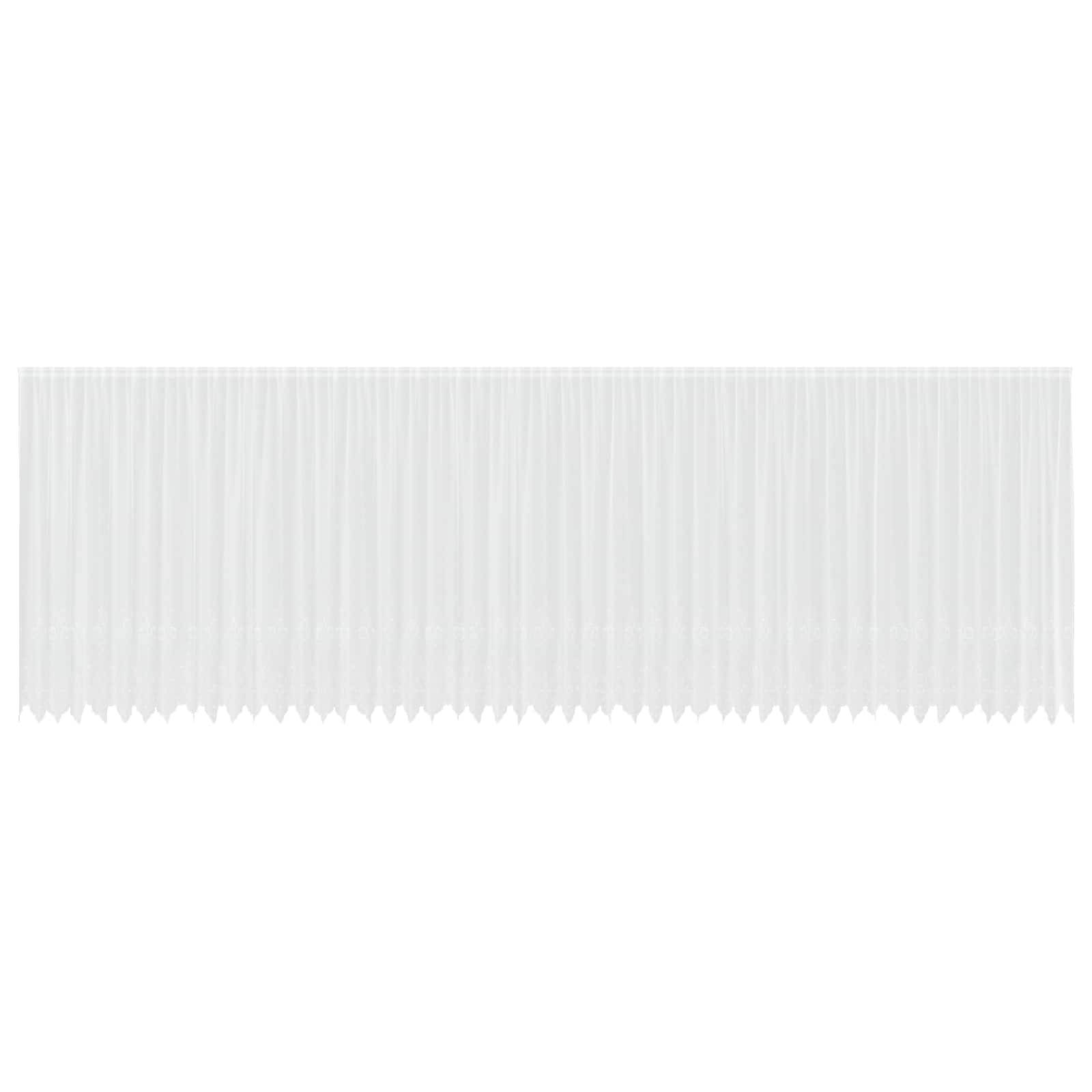 vidaXL Spitzenvorhang mit Vorhängen Weiß 200 x 1200 cm Polyester