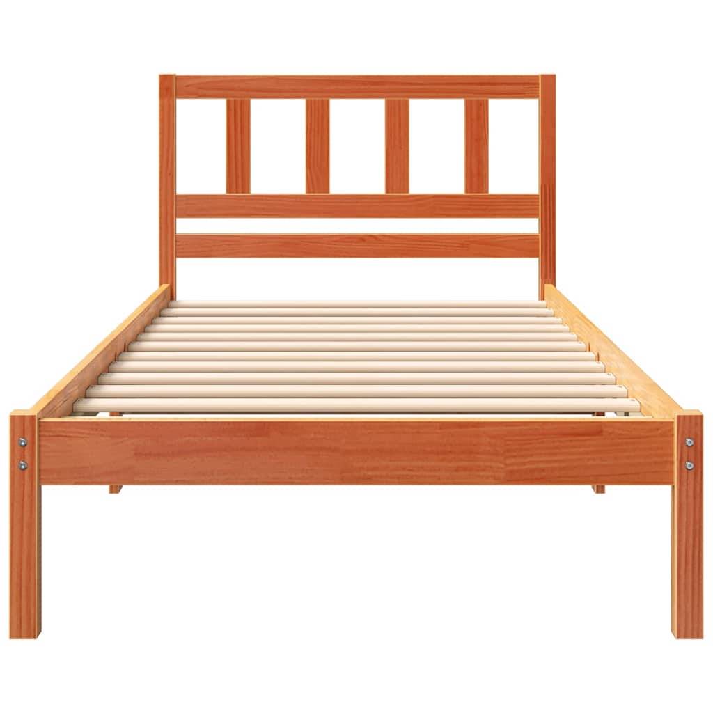 vidaXL Bettrahmen Wachsbraun 80 x 200 cm Massives Kiefernholz
