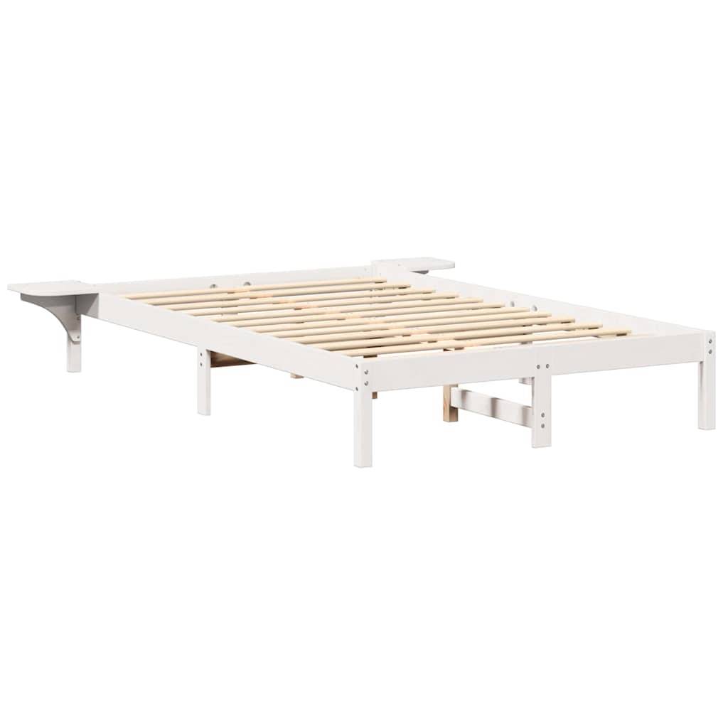 vidaXL Bettrahmen Weiß 120 x 200 cm Massives Kiefernholz