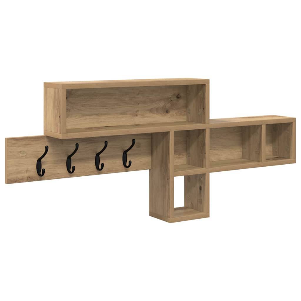 vidaXL Wandmontierter nachttisch Artisan-Eiche 100 x 12 x 43,5 cm