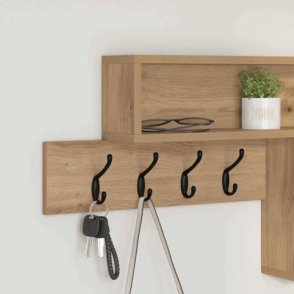 vidaXL Wandmontierter nachttisch Artisan-Eiche 100 x 12 x 43,5 cm