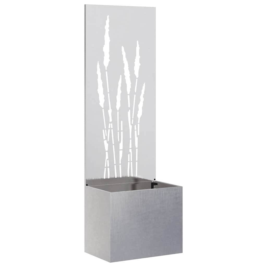 vidaXL Garten Sichtschutz-Leinwand Silber 50 x 150 cm Edelstahl