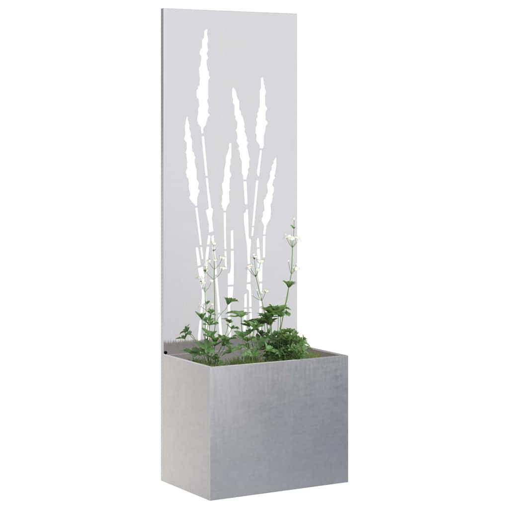 vidaXL Garten Sichtschutz-Leinwand Silber 50 x 150 cm Edelstahl