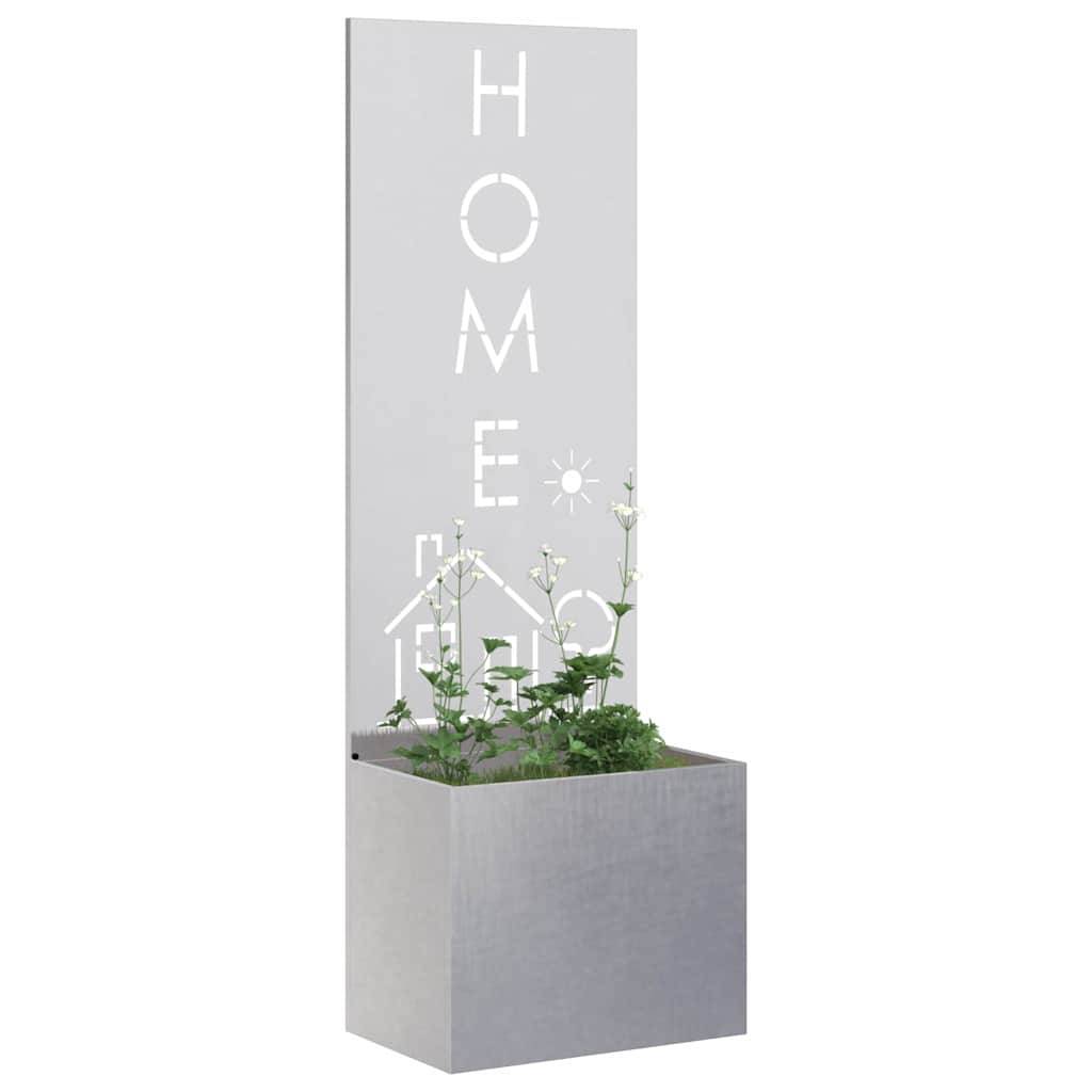 vidaXL Garten Sichtschutz-Leinwand Silber 50 x 150 cm Edelstahl