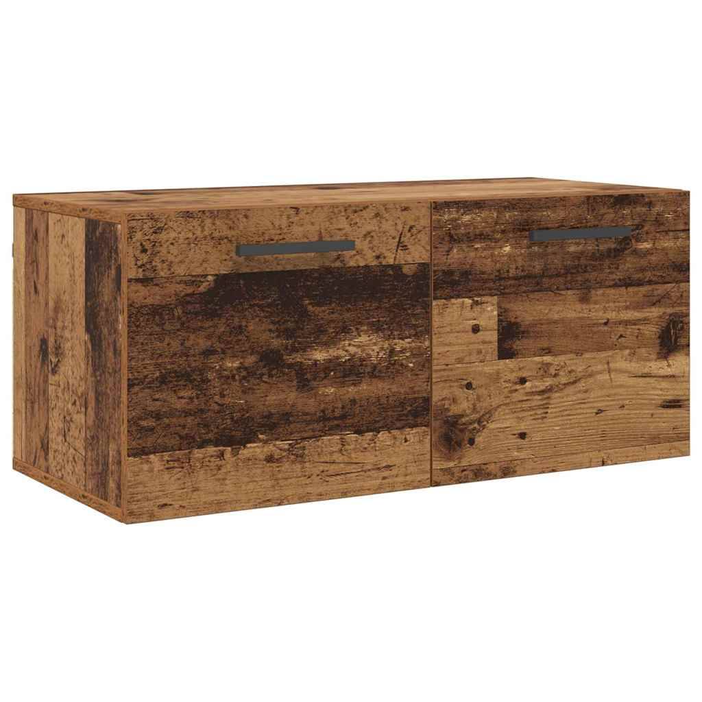 vidaXL Wandschrank Altholz 80 x 36.5 x 35 cm Holzwerkstoff