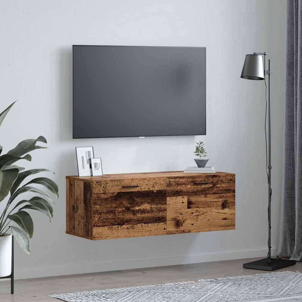 vidaXL Wandschrank Altholz 100 x 36,5 x 35 cm Holzwerkstoff