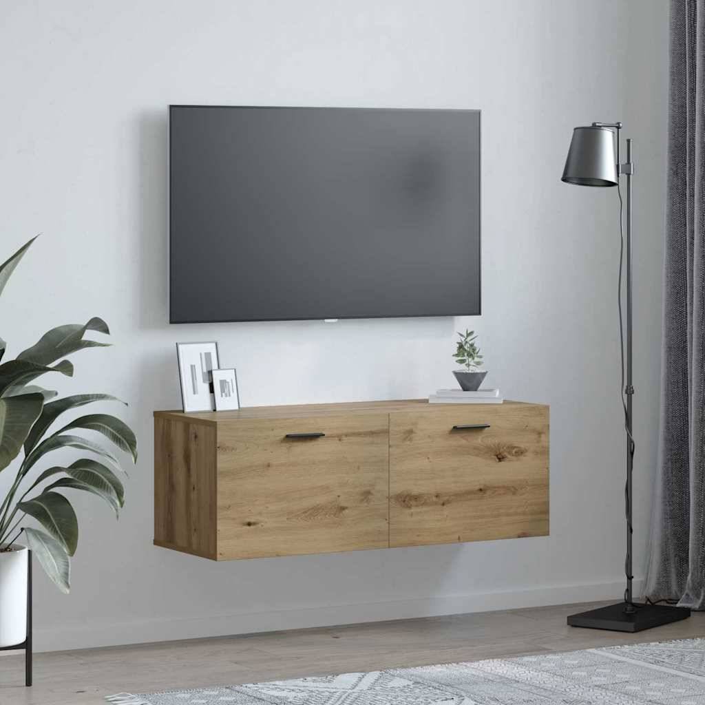 vidaXL Wandschrank Artisan-Eiche 100 x 36,5 x 35 cm Holzwerkstoff