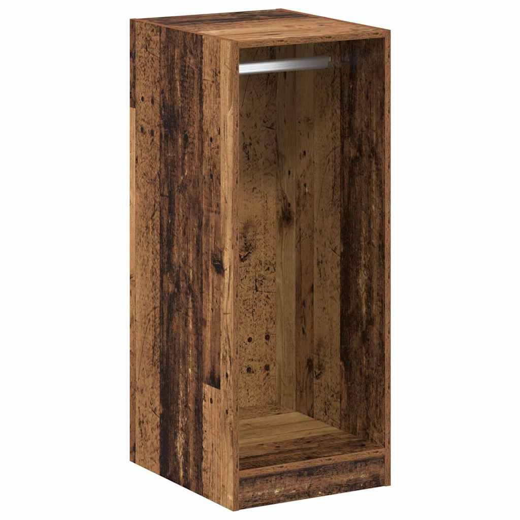 vidaXL Kleiderschrank mit Regal mit Speicher Altholz 41 x 48 x 102 cm