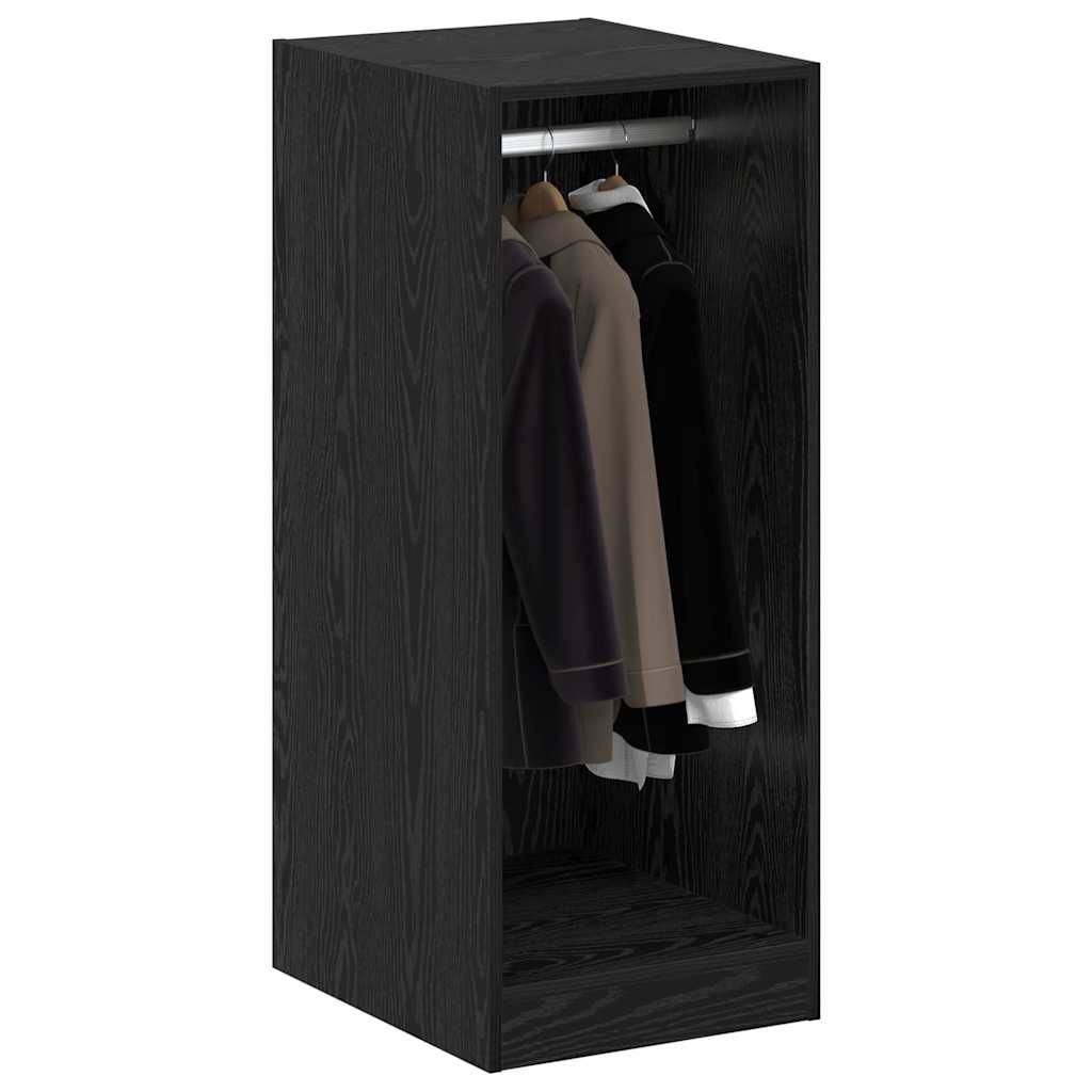 vidaXL Kleiderschrank mit Regal Schwarz Eichen-Optik 41 x 48 x 102 cm