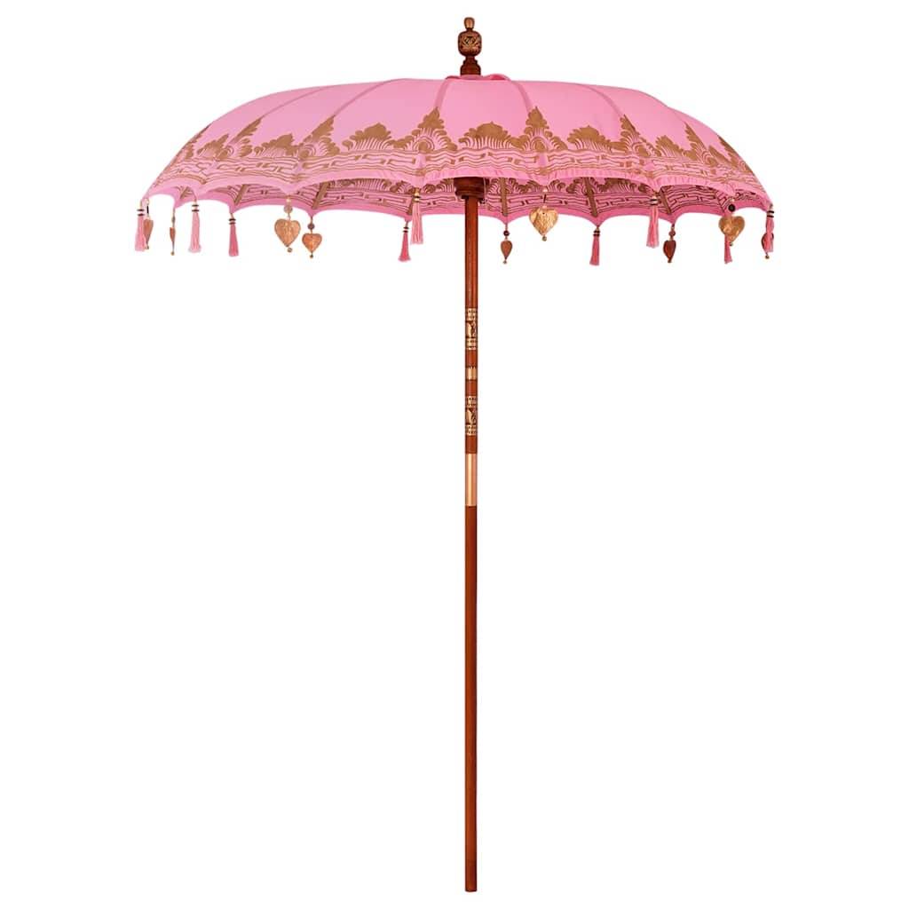 vidaXL Balinesischer Sonnenschirm 260 Rosa 180-190 cm