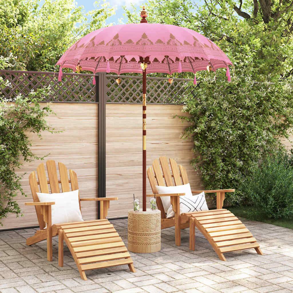 vidaXL Balinesischer Sonnenschirm 260 Rosa 180-190 cm