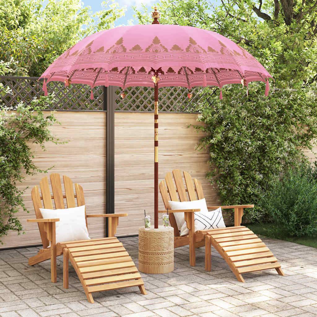 vidaXL Balinesischer Sonnenschirm 260 Rosa 210-220 cm
