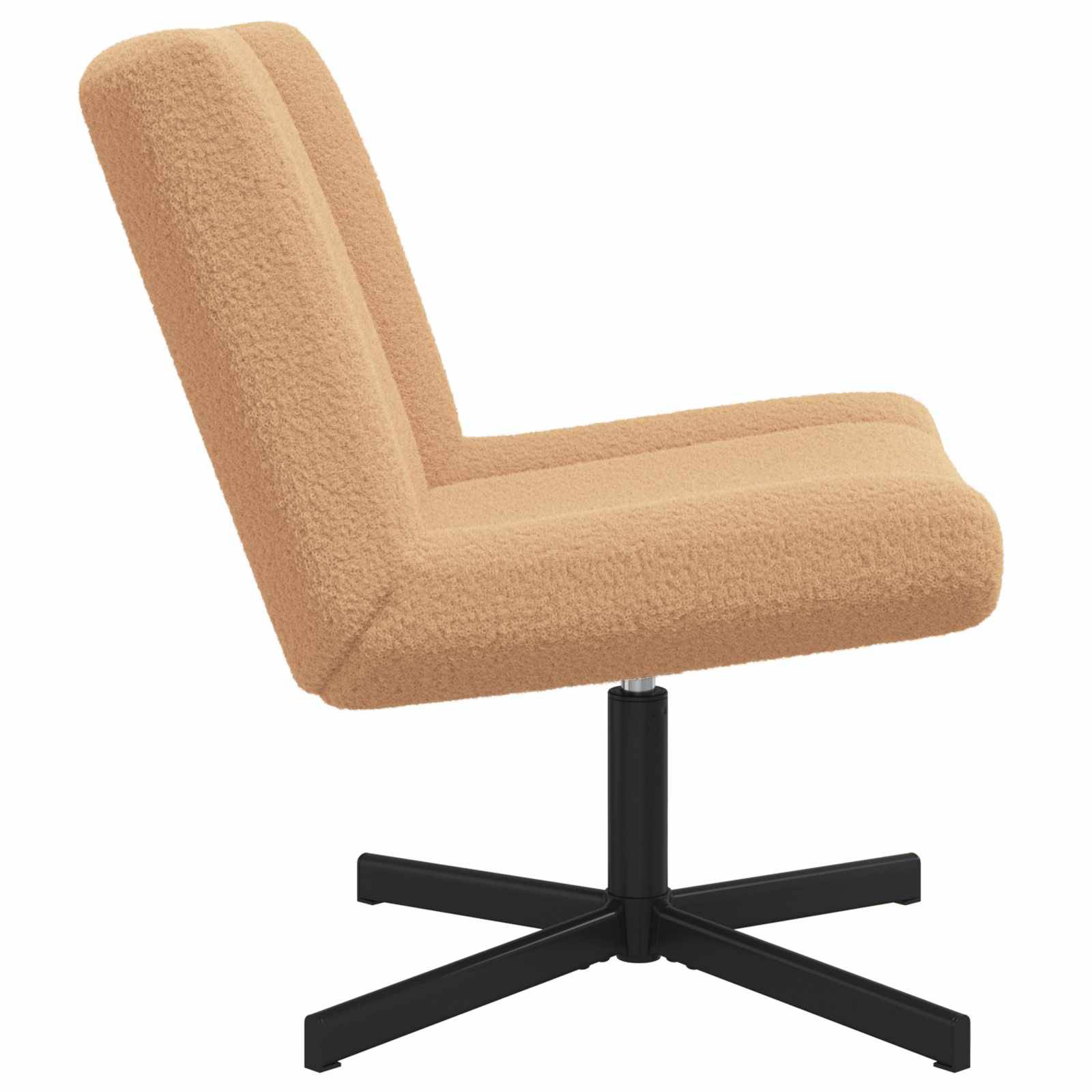 vidaXL Drehstuhl Beige 63 x 75 x 76 cm Schafsleder
