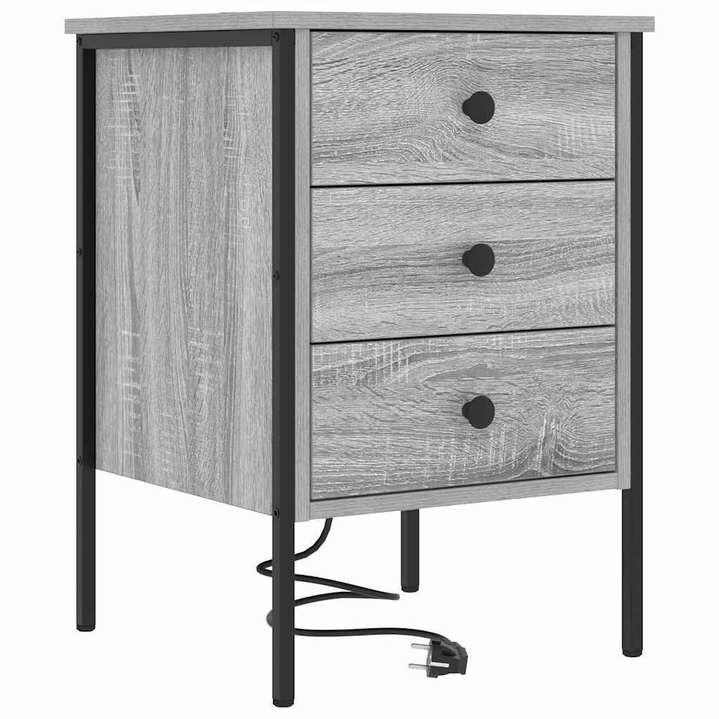 vidaXL Nachttisch Graues Sonoma 42 x 41 x 61 cm Holzwerkstoff