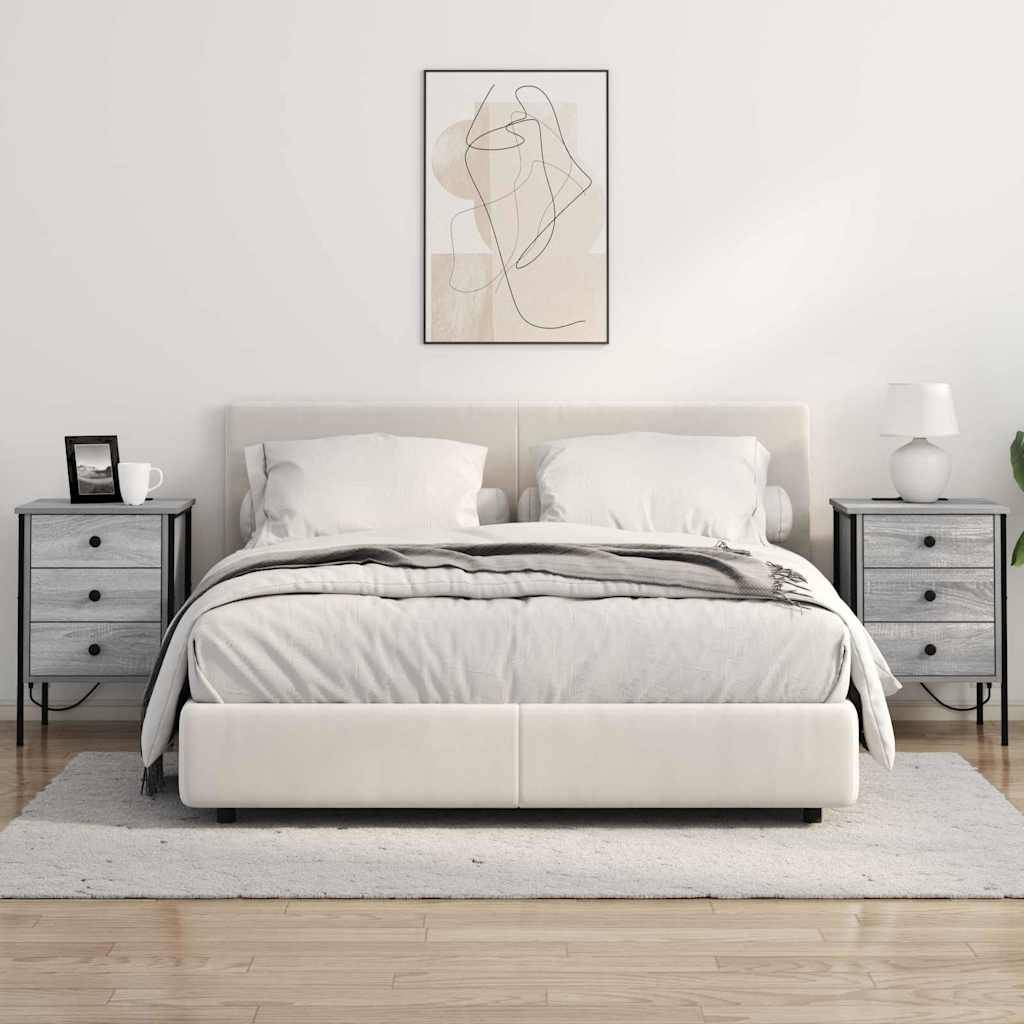 vidaXL Nachttisch Graues Sonoma 42 x 41 x 61 cm Holzwerkstoff