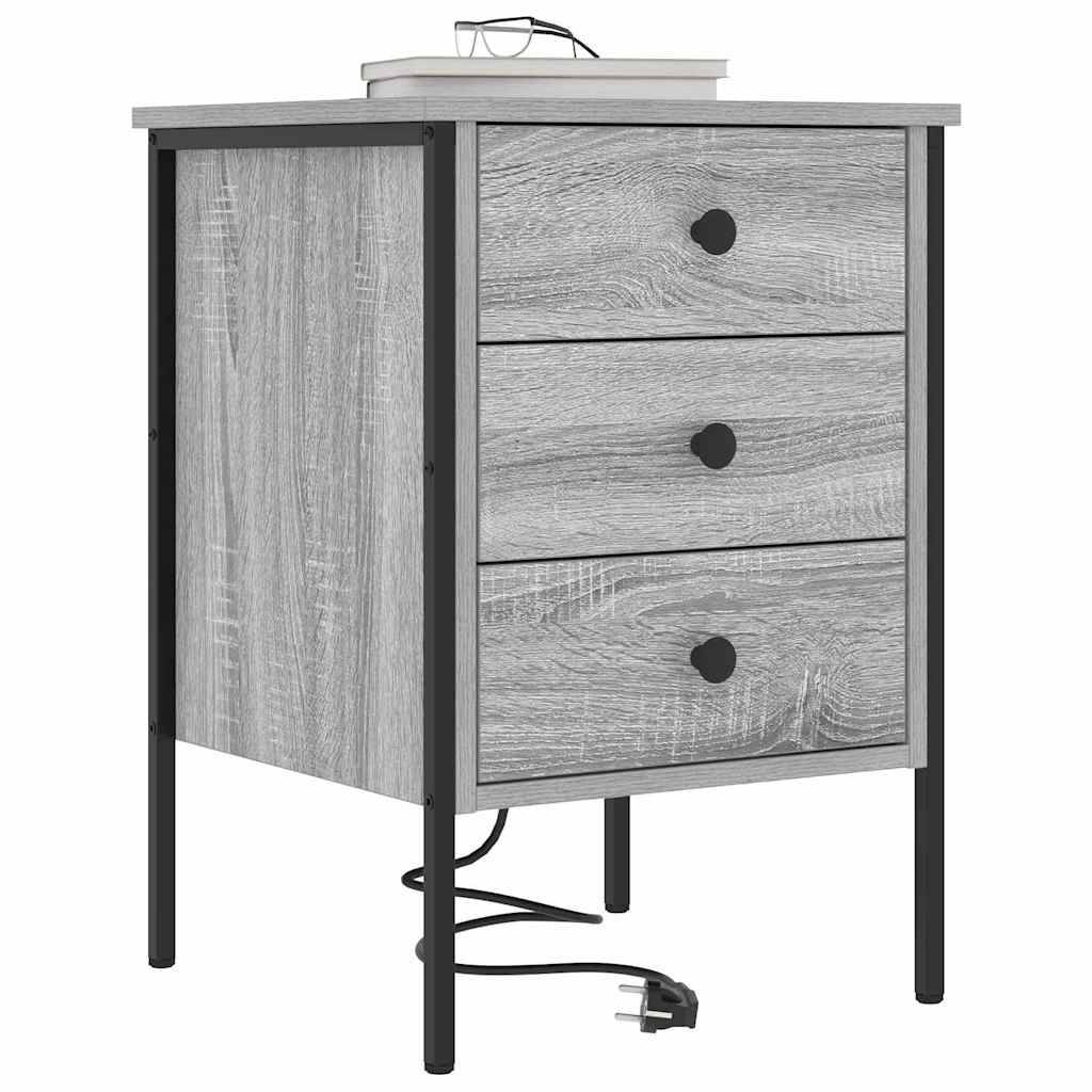 vidaXL Nachttisch Graues Sonoma 42 x 41 x 61 cm Holzwerkstoff