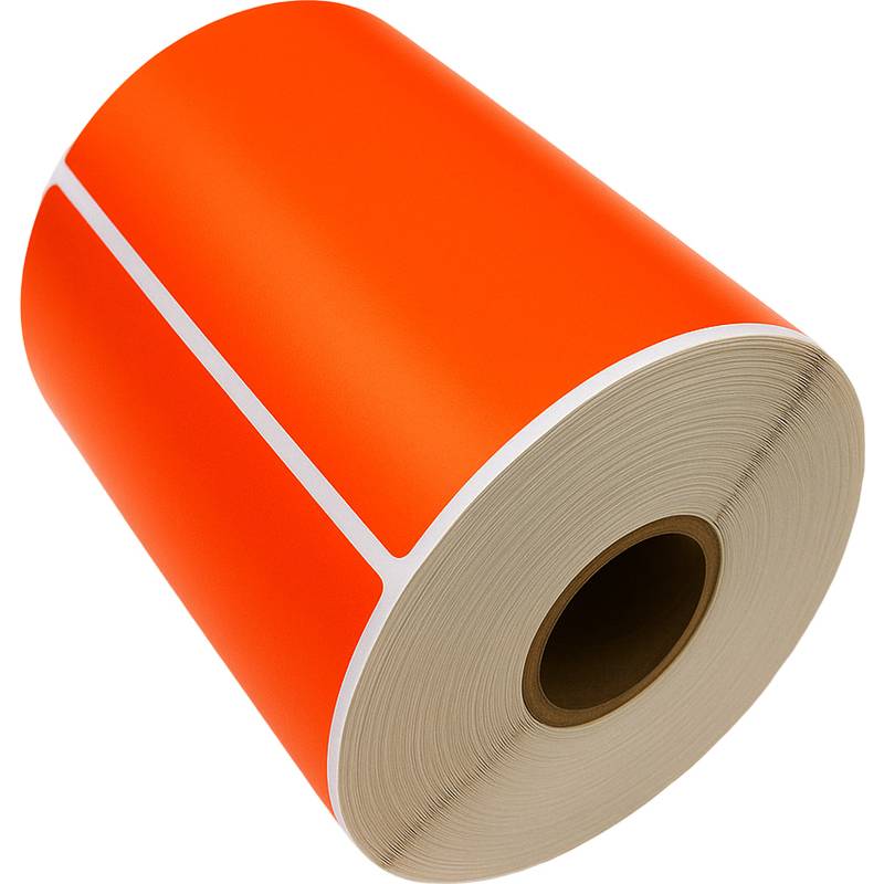 rillprint Rollenetiketten Zebra, 102 x 152 mm, orange