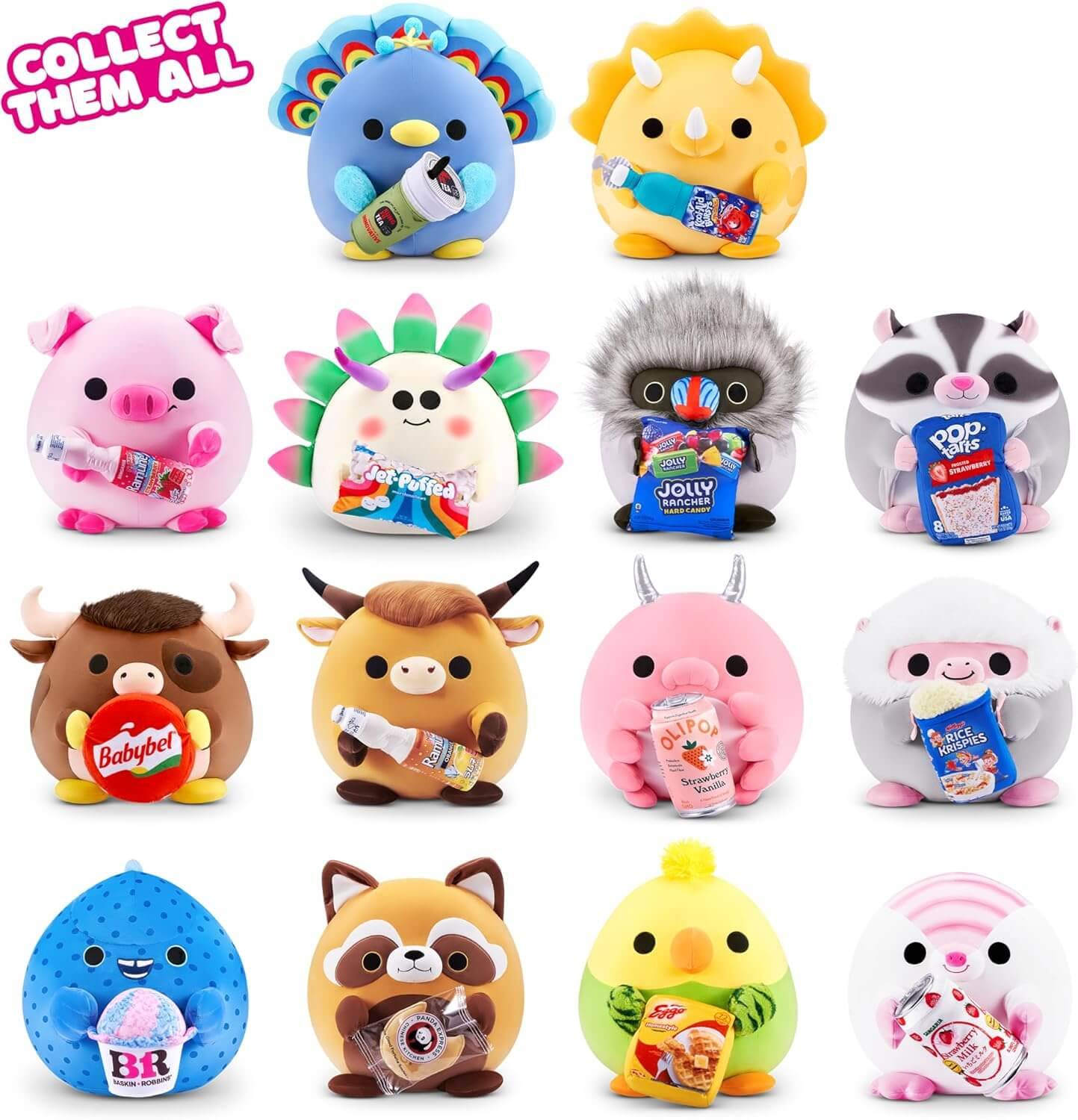 ZURU 77690D - Snackles Sugar Glider Marco mit Pop Tarts, Serie 3 - Kuscheltier (20 cm)