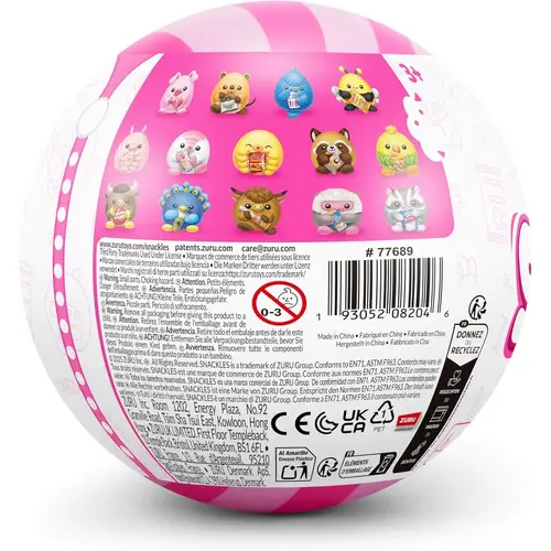 ZURU 77689 - Snackles Plüsch-Spielzeug mit Snack-Marken (Überraschung), Serie 3 - Kuscheltier Kugel (14 cm) ZURU 77689 - Snackles Plüsch-Spielzeug mit Snack-Marken (Überraschung), Serie 3 - Kuscheltier Kugel (14 cm)