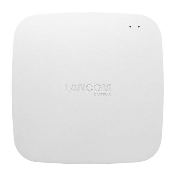 Weißer LANCOM Systems Wireless Access Point mit zwei Status-LEDs in der oberen rechten Ecke