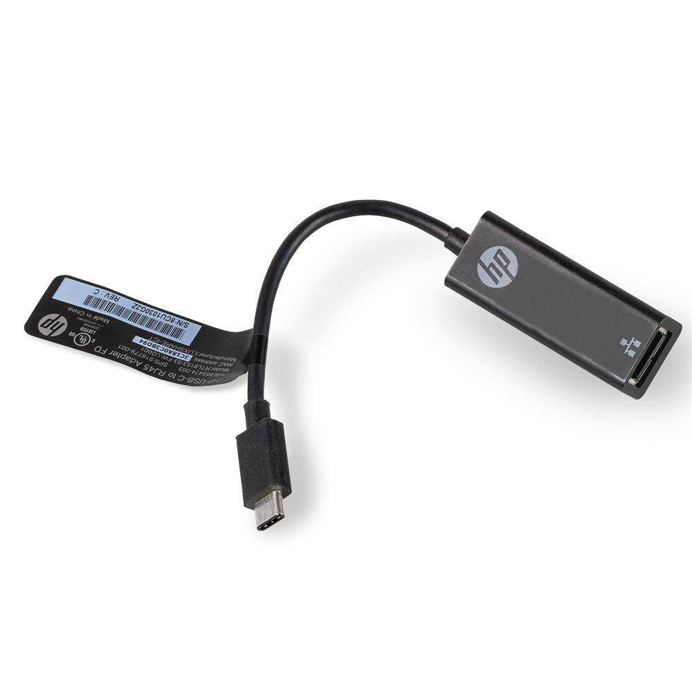 HP 855474-003 (Refurbished) USB-C auf RJ-45 Adapter schwarz