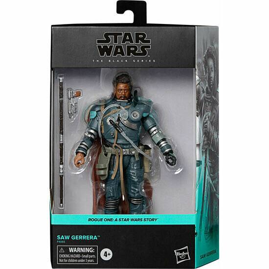 Star Wars The Black Series Saw Gerrera Actionfigur in Verpackung mit Zubehör und 
