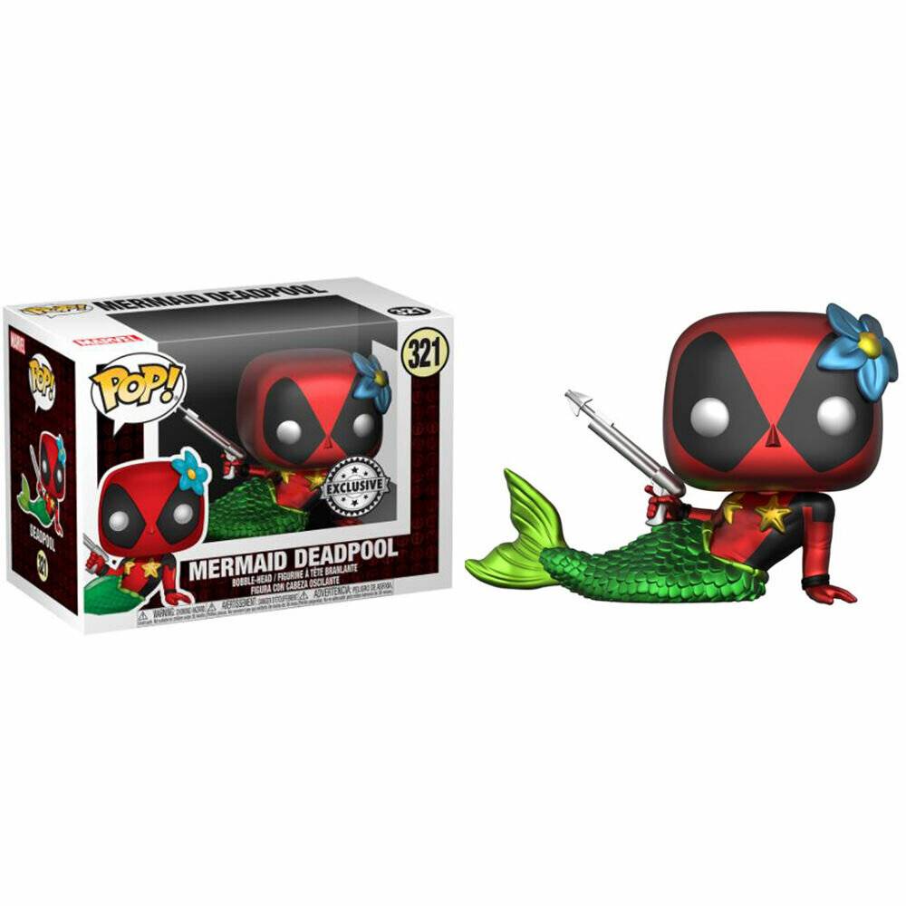 Set Figur POP & Tee Marvel Deadpool Meerjungfrau Exklusiv