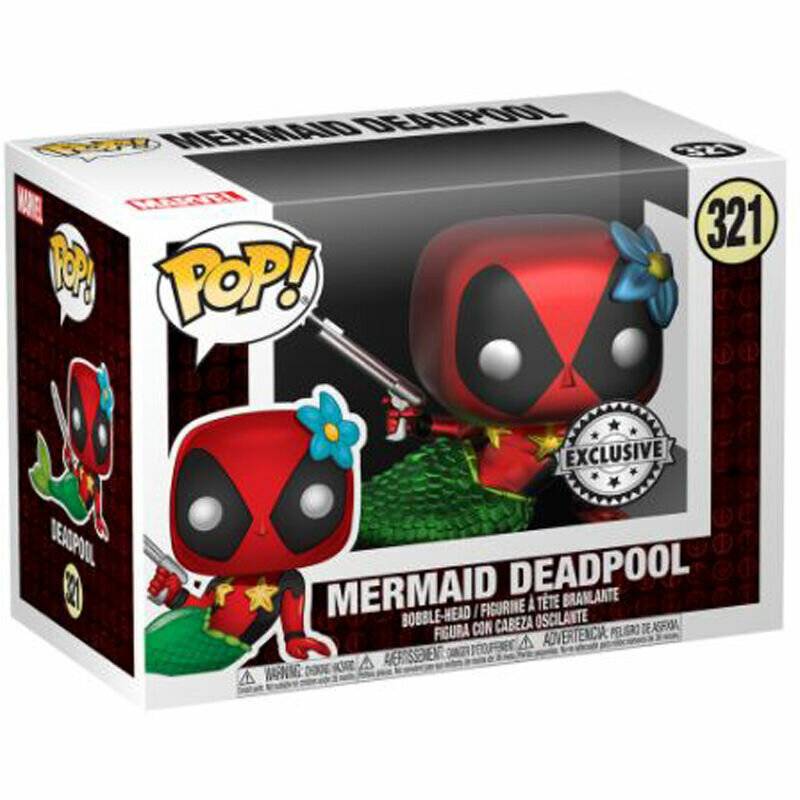 Set Figur POP & Tee Marvel Deadpool Meerjungfrau Exklusiv