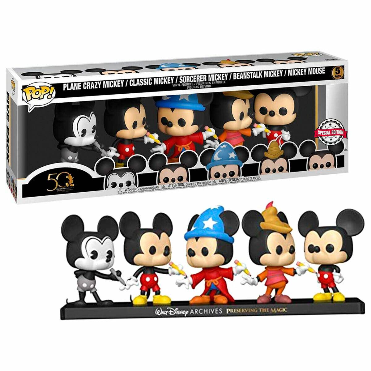 POP Pack 5 Figuren Disney Archives Mickey Exklusiv