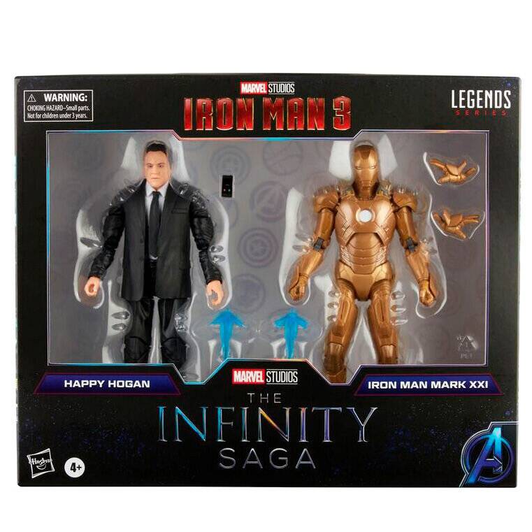 The Infinity Saga Marvel Legends Actionfiguren 2-Pack 2021 Happy Hogan & Iron Man (Iron Man 3) 15 cm