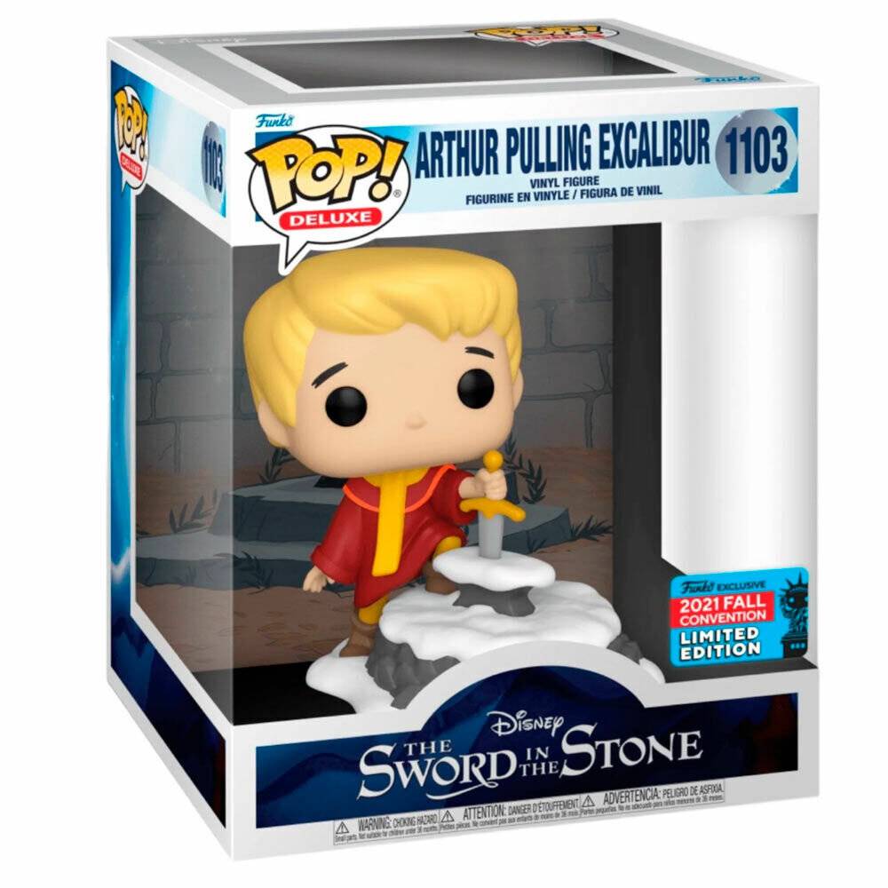 Die Hexe und der Zauberer POP! & Buddy Vinyl Figur Arthur Pulling Excalibur Exclusive 9 cm