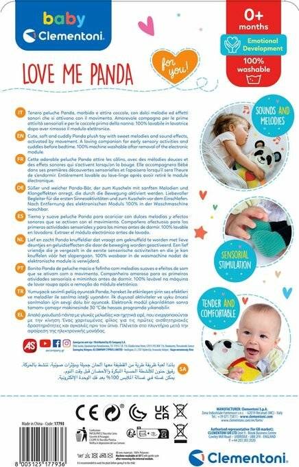 CLEMENTONI BABY Plüsch Panda zum Liebhaben