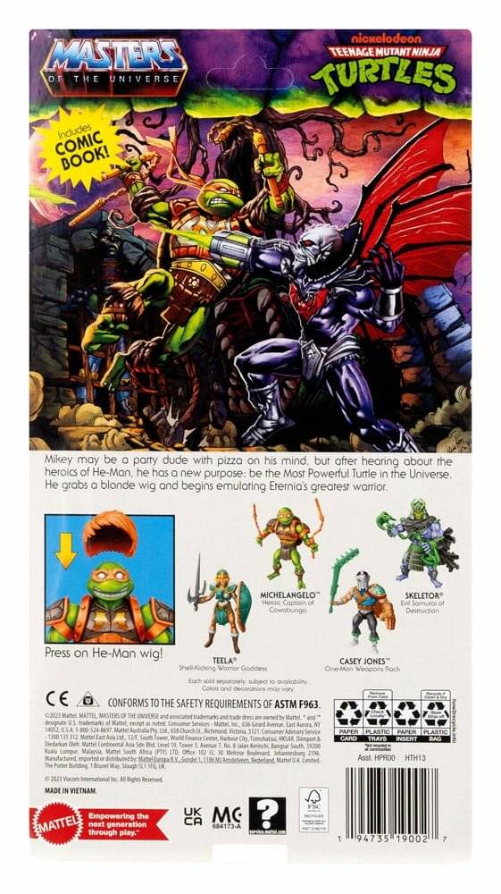 MOTU x TMNT: Turtles of Grayskull Actionfigur Michelangelo 14 cm