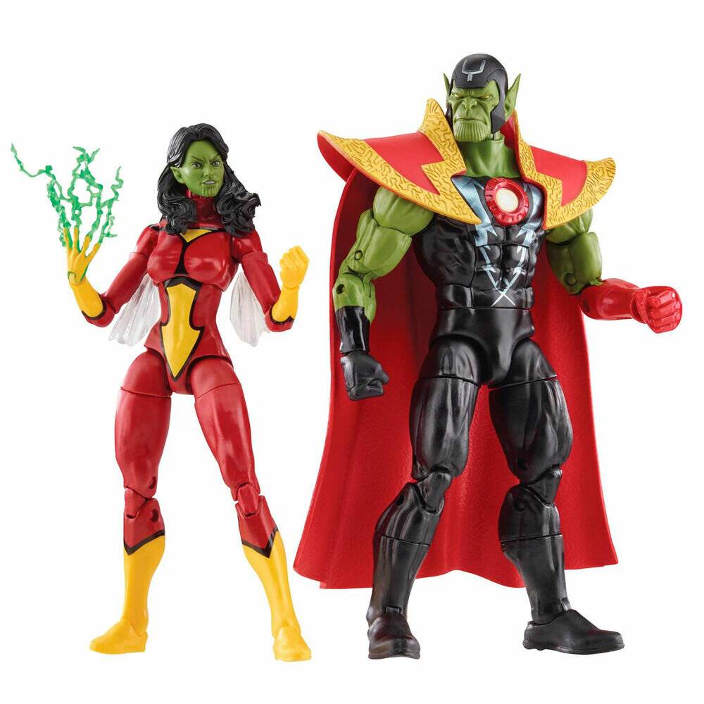 Hasbro Marvel Avengers Beyond Earth Mightiest Skrull Queen & Super Skrull Figuren 15cm