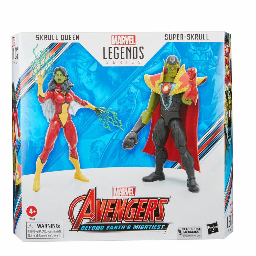 Hasbro Marvel Avengers Beyond Earth Mightiest Skrull Queen &amp; Super Skrull Figuren 15cm