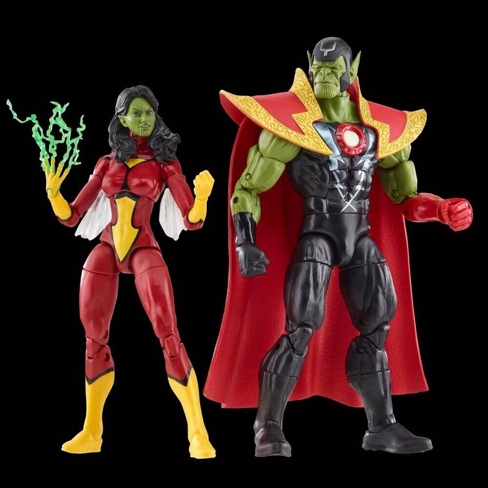 Hasbro Marvel Avengers Beyond Earth Mightiest Skrull Queen &amp; Super Skrull Figuren 15cm