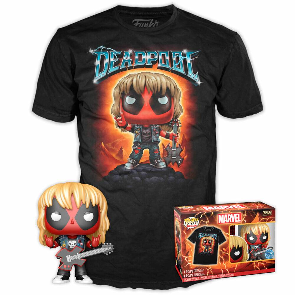 Set Figur POP & Tee Marvel Deadpool Heavy Metal