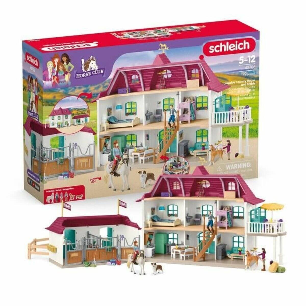 Schleich Horse Club Lakeside Pferdehof 42706 ab 5 Jahren 179 Teile Pferde Stall